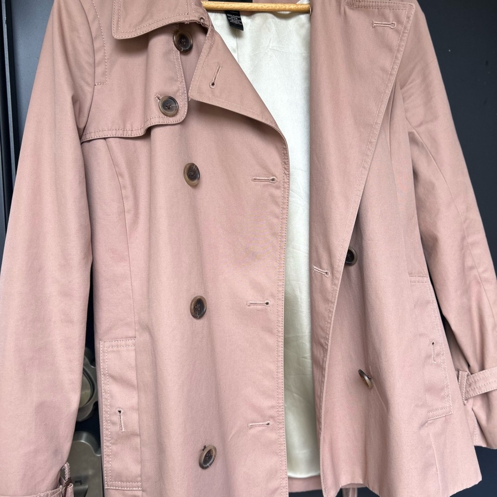 Women's Tan Double-Breasted Jacket